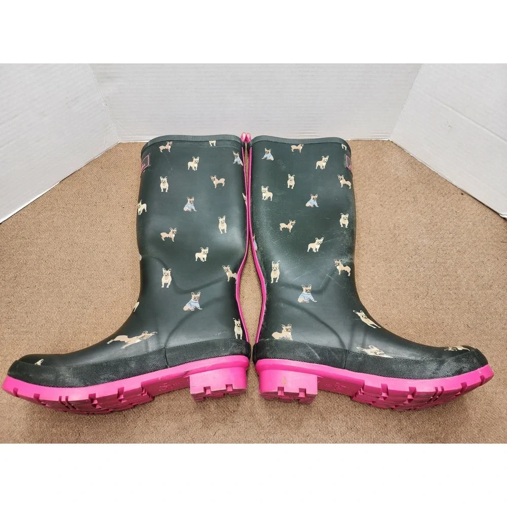 Joules Women's Welly Dog Print Rain Boots 15